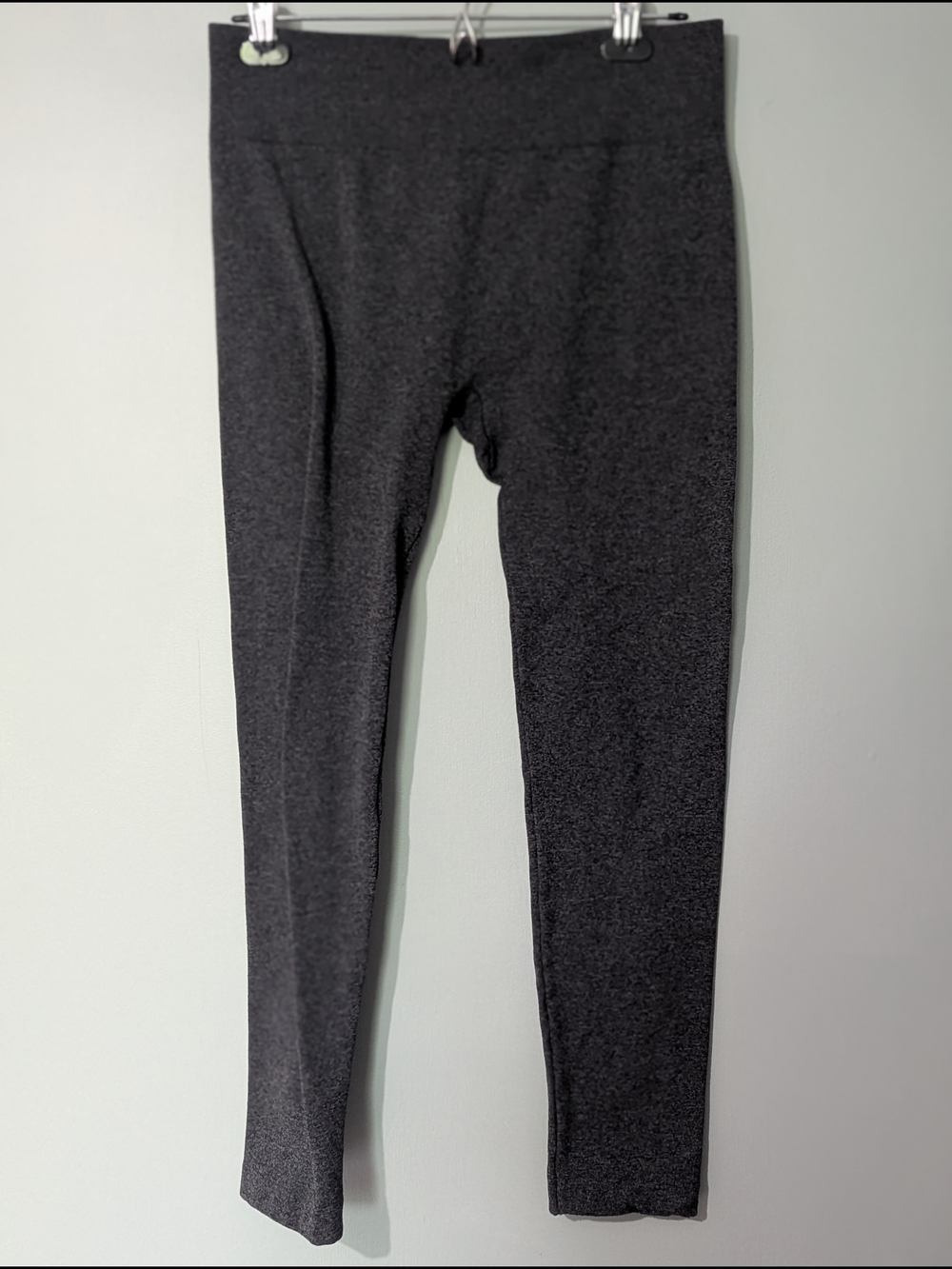 Lemon Women's Seamless Charcoal Gray Fleece Lined‎ High-Waist Leggings